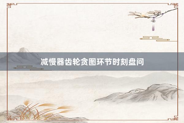 减慢器齿轮贪图环节时刻盘问